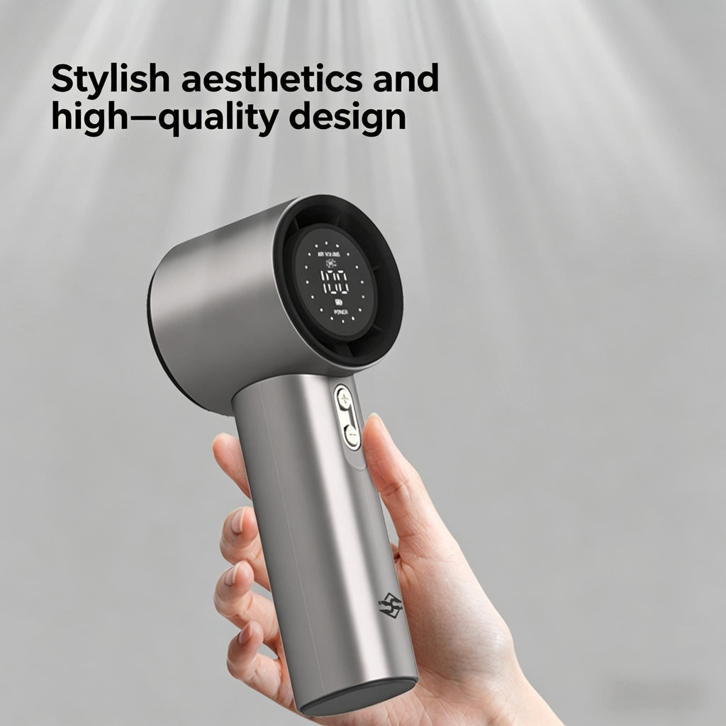CHIFER Mini Portable Handheld Fan, USB Rechargeable Small Personal Fan with 5 Speeds for Travel, Office, Outdoor