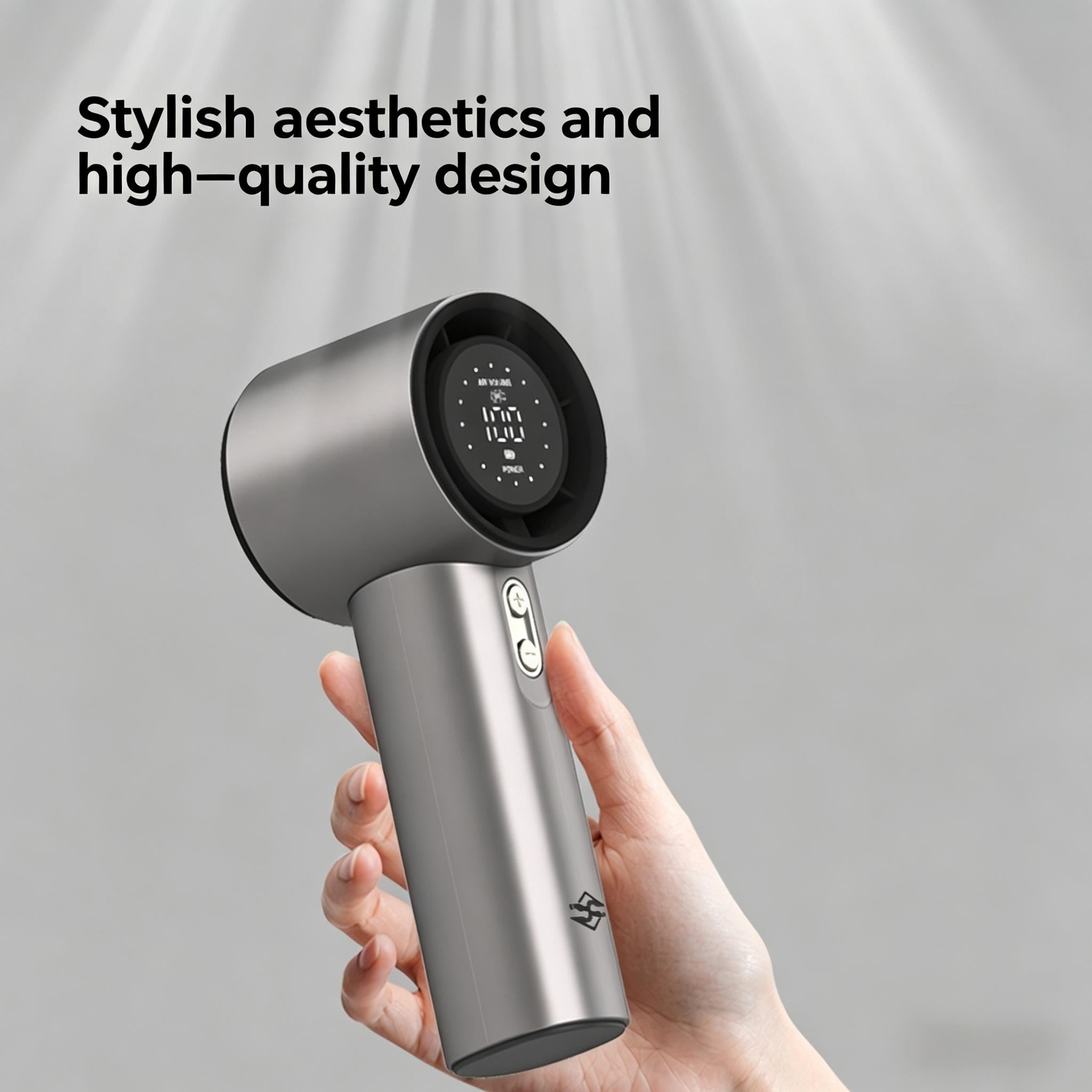 CHIFER Mini Portable Handheld Fan, USB Rechargeable Small Personal Fan with 5 Speeds for Travel, Office, Outdoor