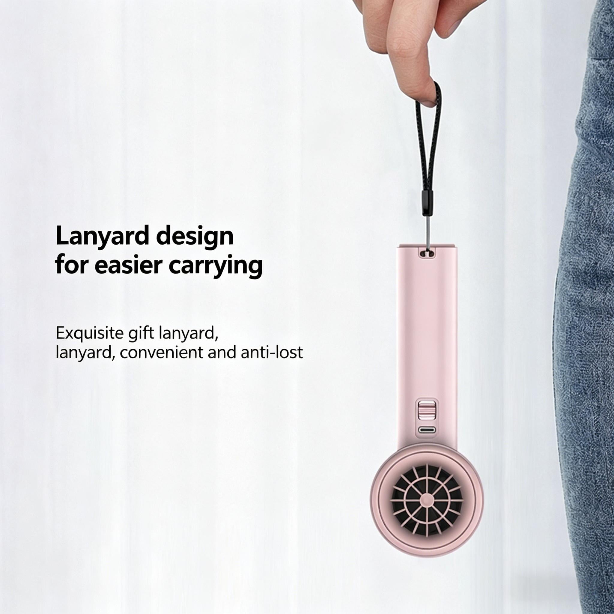 CHIFER Mini Portable Handheld Fan, USB Rechargeable Small Personal Fan with 5 Speeds for Travel, Office, Outdoor